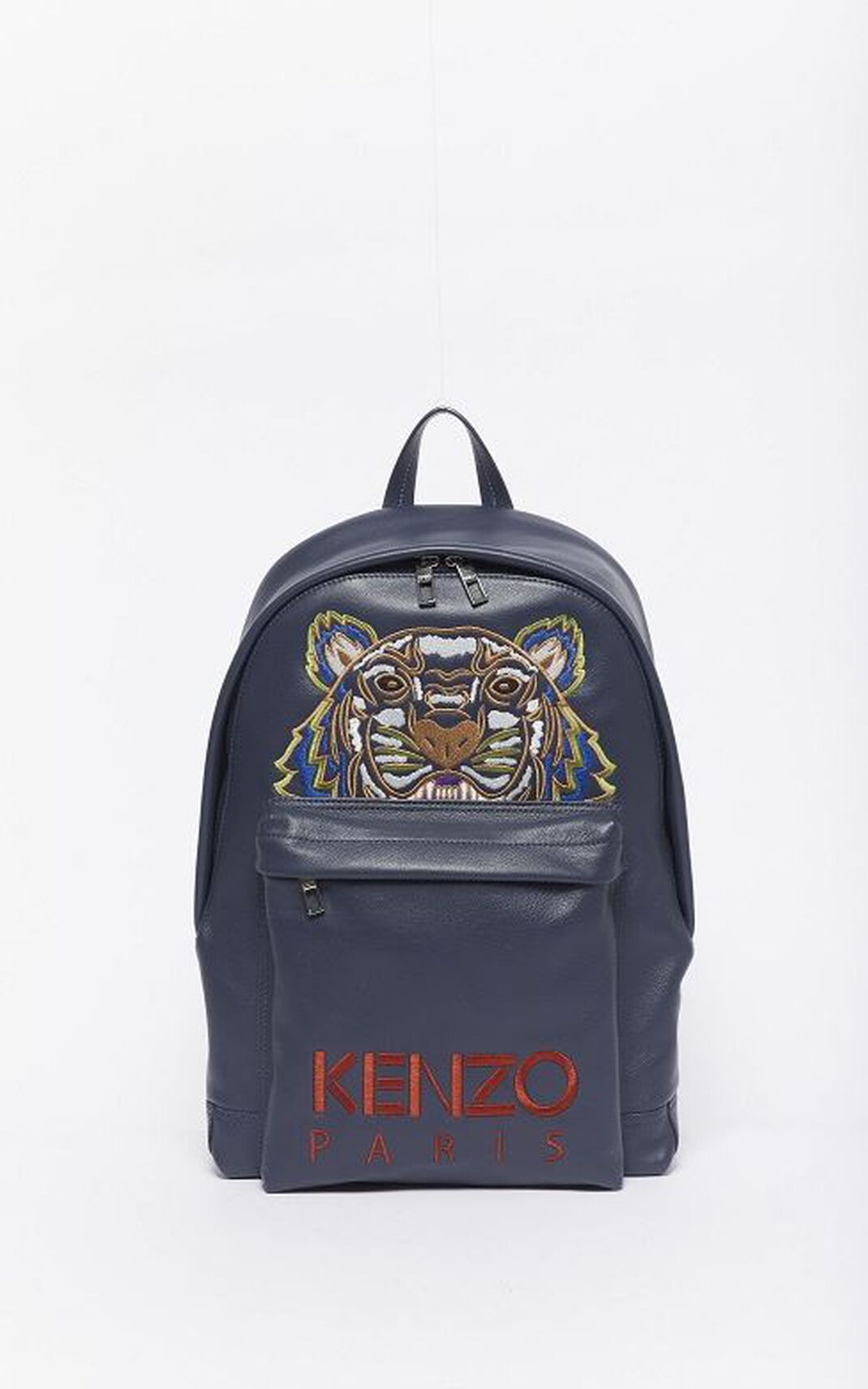 Kenzo Tiger Læder Rygsæk Dame - Mørkeblå Blå DK-375085